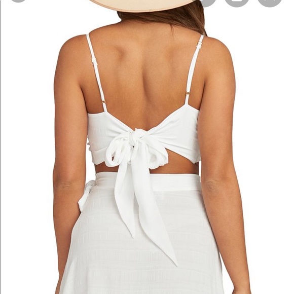 Show me your Mumu white kenny scarf crop bandeau - Picture 2 of 8